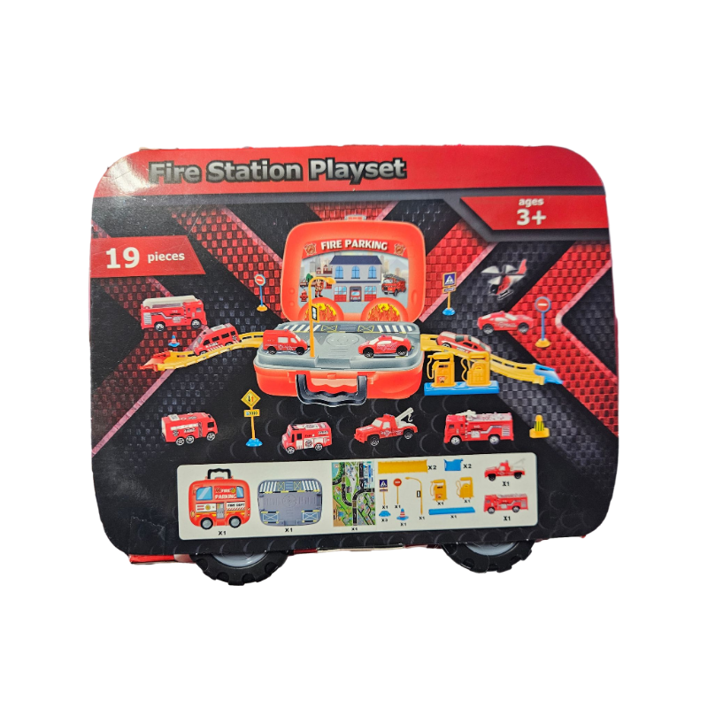 02025 - Fire Station Playset 19 Pieces