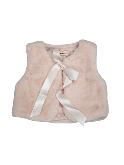 12311 - Coral Fur Ribbon Vest