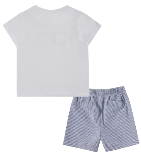 1345S2 - Good Lad Boys Flag Appliqued July 4th Short Set