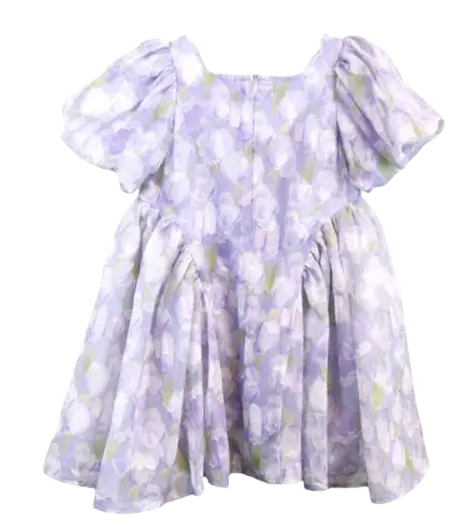 15088 - Doe A Deer Purple English Floral Dress Cadiz Boutique, Inc.