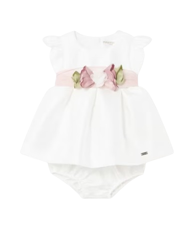 1823 - Mayoral Mikado Dress And Bloomer Set