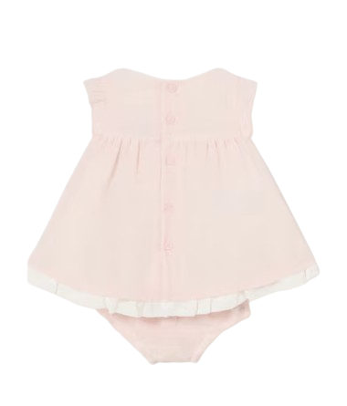1828N - Mayoral Ivory & Nude Dress & Pants Set