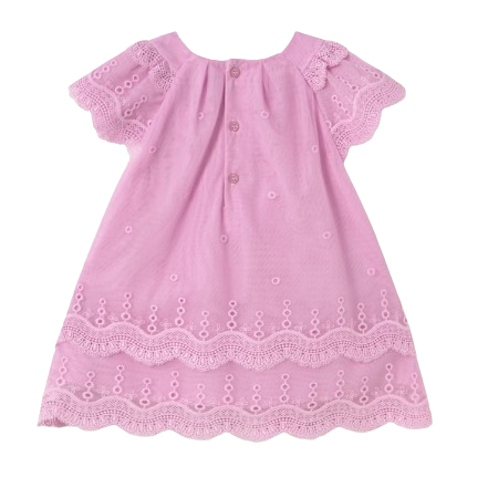 1910 - Embroidered Tulle Dress with Ruffles