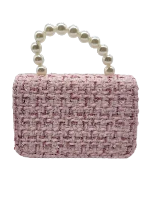 B1305 - Doe A Deer Floral Appliques Tweed Purse Cadiz Boutique, Inc.