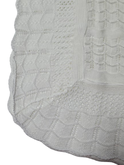 KNTBK48 - Knit Blanket (Ivory)