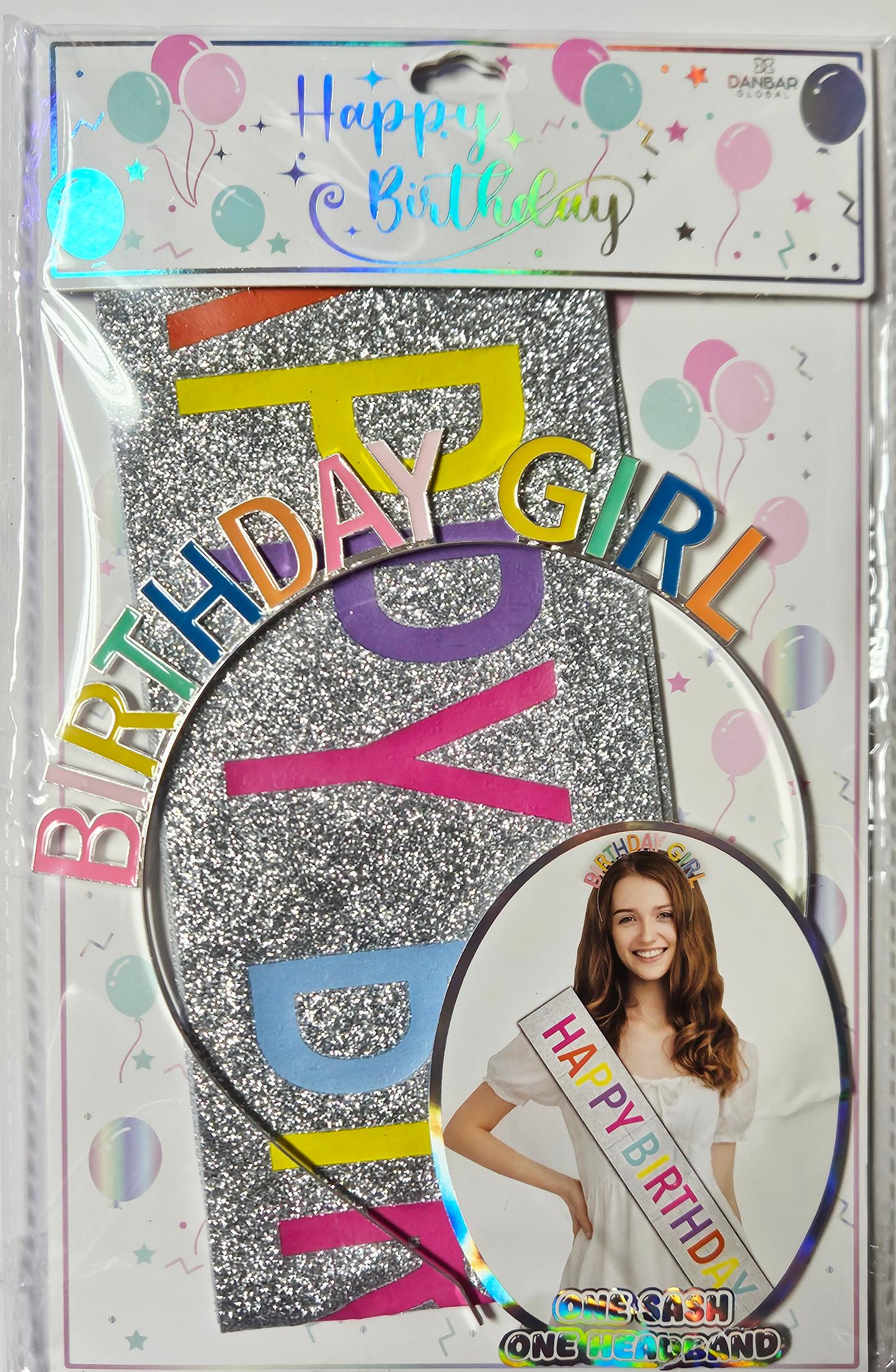 12502 - Happy Birthday Headband And Sash