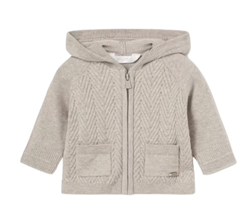 2309B - Chaqueta de punto con cremallera para recién nacido