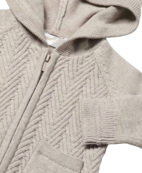 2309B - Chaqueta de punto con cremallera para recién nacido