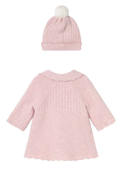 2412P - Newborn Girl Knit Coat with Hood (Mayoral)