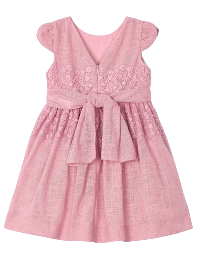 3911P - Dress with Lace Detail and Sash