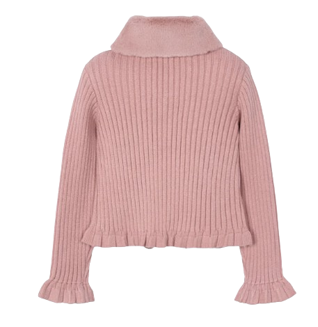 4311 - Girl Cardigan with Faux Fur Collar (Mayoral)