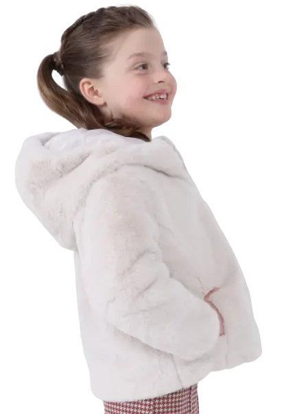 4407 - Mayoral Faux Fur Hooded Coat Cadiz Boutique, Inc.