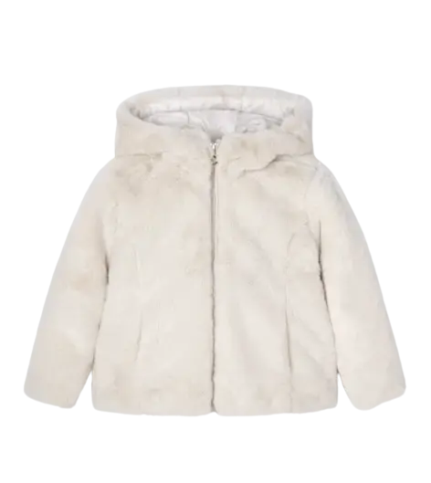 4407 - Mayoral Faux Fur Hooded Coat Cadiz Boutique, Inc.