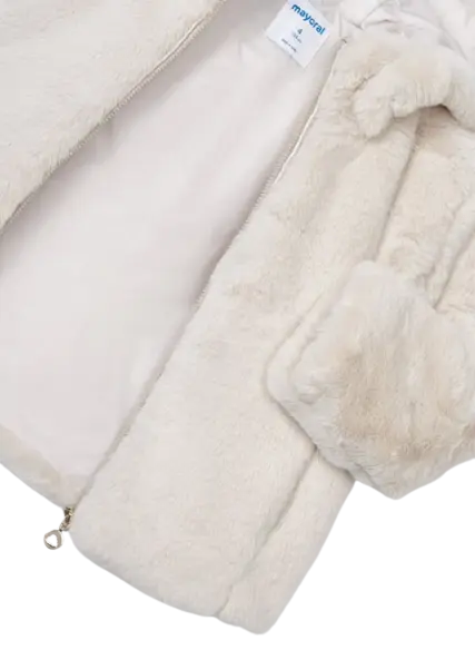 4407 - Mayoral Faux Fur Hooded Coat Cadiz Boutique, Inc.