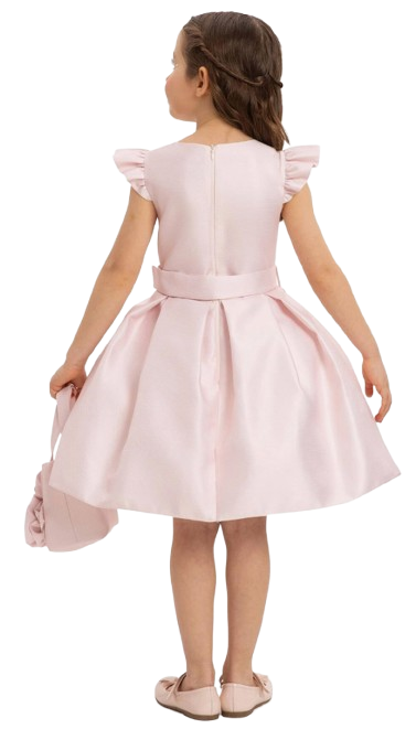 44919 - Powder Dress with Matching Floral Bag