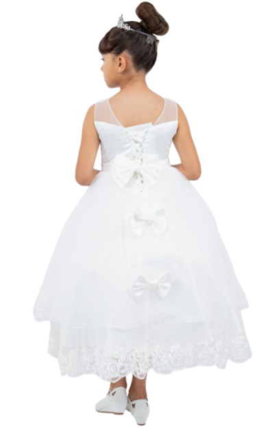 5129C - Lace And Tulle Illusion Sleeveless