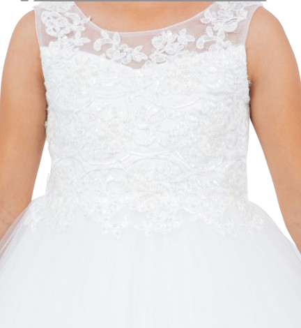 5129C - Lace And Tulle Illusion Sleeveless