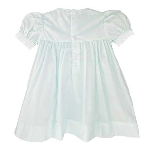 5150MT - Fully Smocked Dress with French Lace