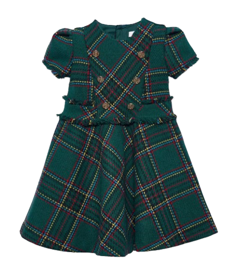 5525 - Vestido de cuadros para niñas