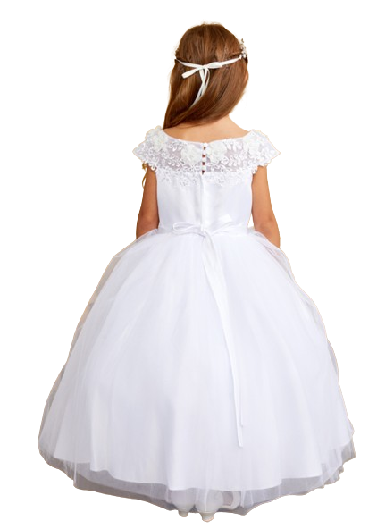 TT5842- Floral Embroidered Bodice with Puff Sleeves