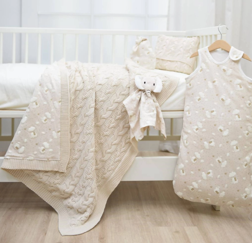 6387 - Baby Elephant Sleeping Bag Set – 5 Piece Newborn Set