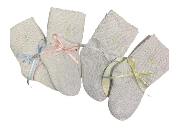 8112 - Baby Bootie Socks 0M-3M
