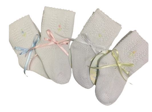 8112 - Baby Bootie Socks 0M-3M