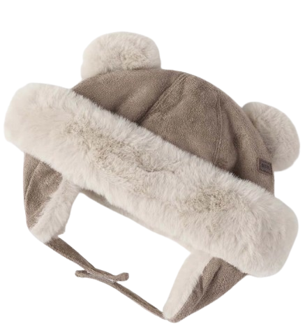 9775 - Newborn Suede Hat with Ears