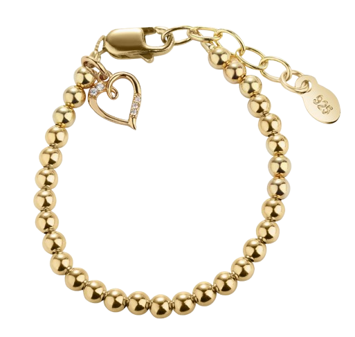CMARIA - 14K Gold-Plated Baby Bracelet W/Heart Kids Jewelry