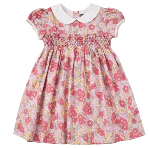 B093 - Pink Floral Puff Sleeve Dress Cadiz Boutique, Inc.