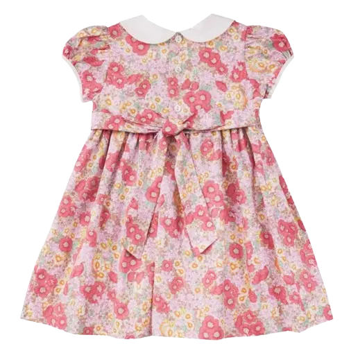 B093 - Pink Floral Puff Sleeve Dress Cadiz Boutique, Inc.