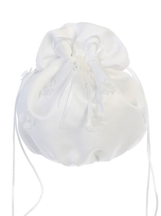 B12 - Satin and Pearl Daisy Flower Bag