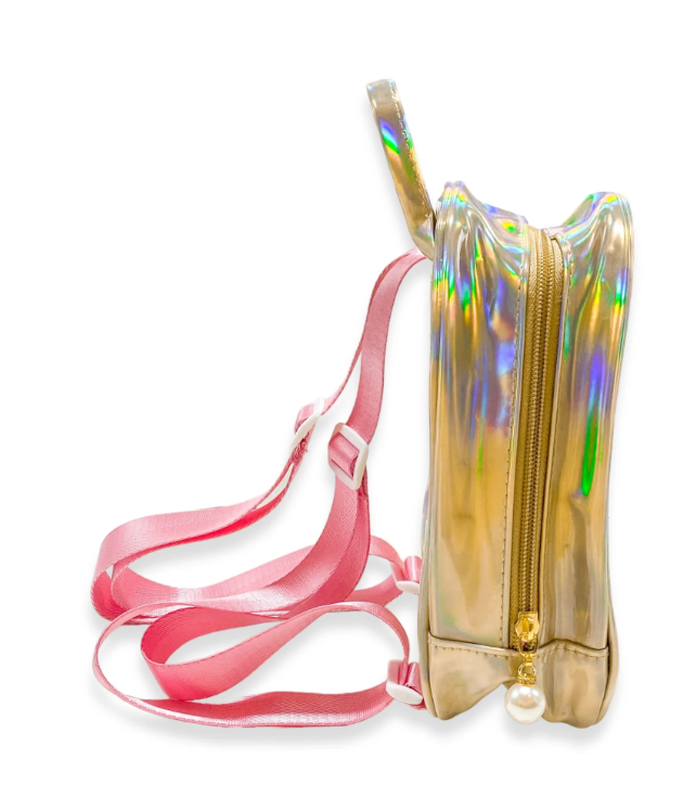 6443 - Unicorn Clear Backpack - Gold