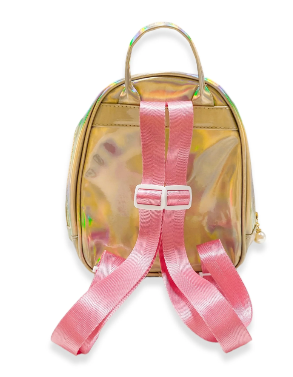 6443 - Unicorn Clear Backpack - Gold