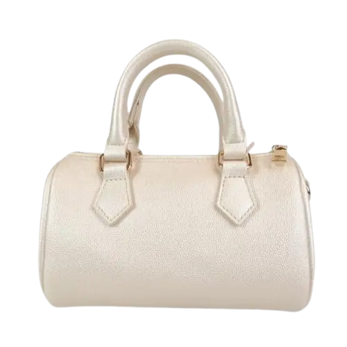B1312 - Doe A Deer Pearl Studs Leather Barrel Bag Cadiz Boutique, Inc.