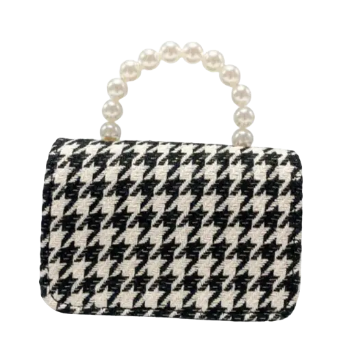 B1320 - Doe A Deer Floral Charms Houndstooth Cadiz Boutique, Inc.