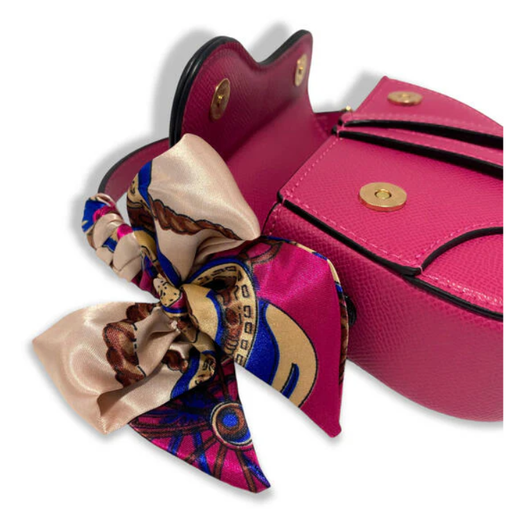 B1309FU -  Fuchsia Saddle Purse