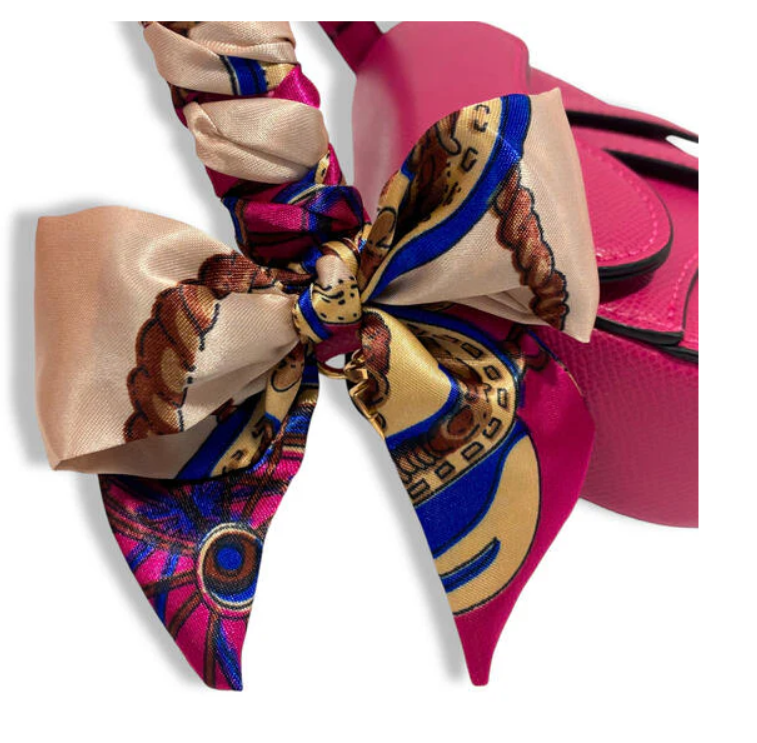 B1309FU -  Fuchsia Saddle Purse