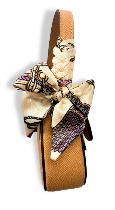 B1309BE - Brown Saddle Purse