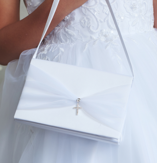 TTB28 - Communion Purse With Cross Rhinestone