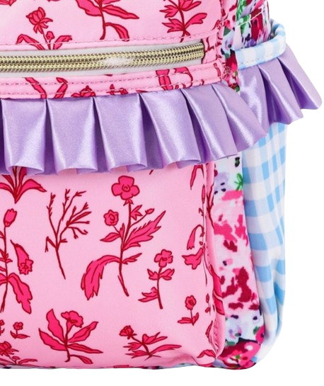 BA01759-M - Blue Flower Kids Ruffle Backpack