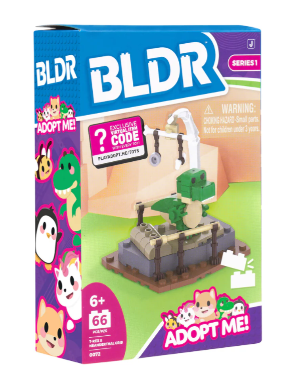 BLDR0072 - BLDR Adopt Me T-Rex & Neanderthal Crib Building Set