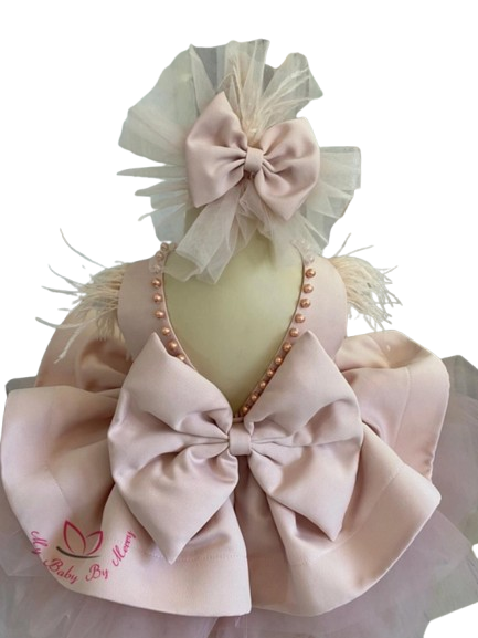 301546 - Vestido de niña de las flores color rubor