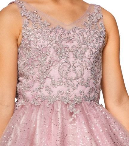 CC5088 - Embroidered V-Neck Dress