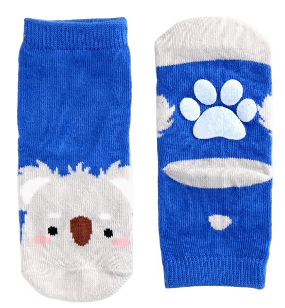 CHFD-0025 - NNon-Slip Grip Ankle Socks For Kids Koala Zoo