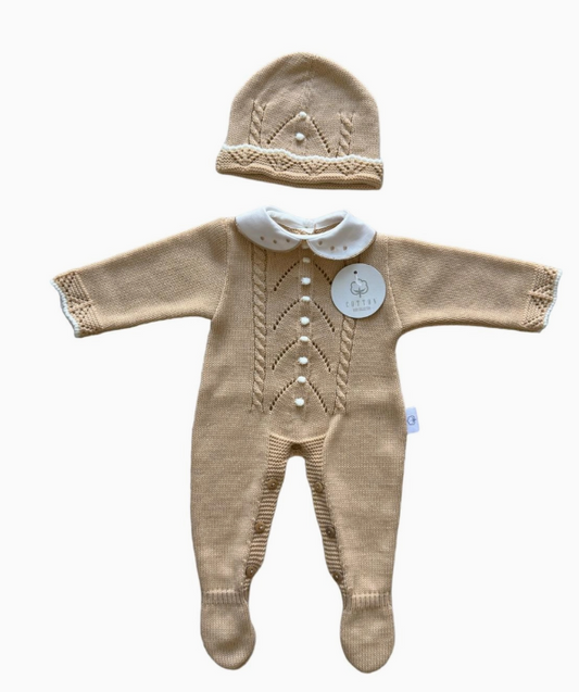 CT108 - Knit Set Jumpsuit with Hat