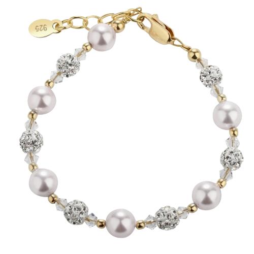 CMCHAR - Girls Sterling Silver Pearl Baby Bracelet
