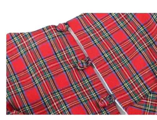 47859 - Lil Cactus Christmas Plaid Ruffle Sleeve Dress Cadiz Boutique, Inc.