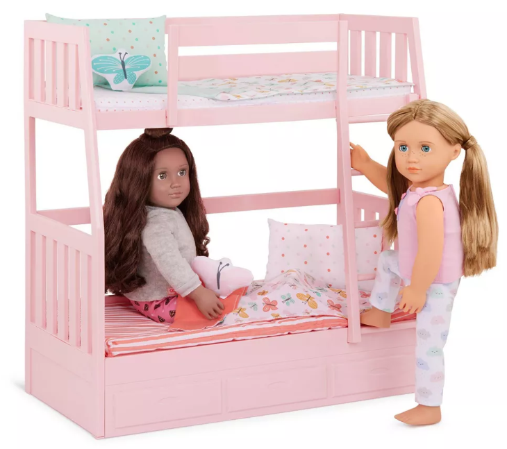 27951 - Our Generation Dreams for Two Pink Bunk Beds Accessory Set for 18" Dolls