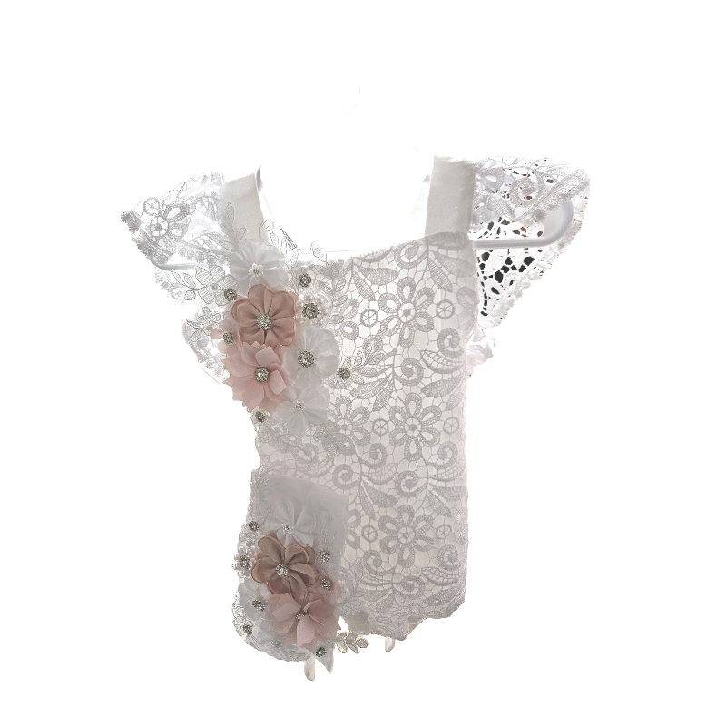 DNRP - Ornate Romper - White